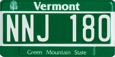 VT license plate NNJ180