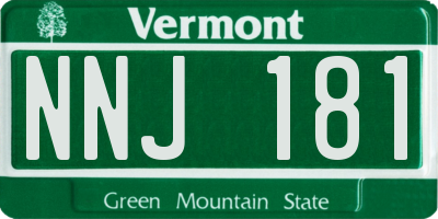 VT license plate NNJ181
