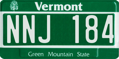 VT license plate NNJ184