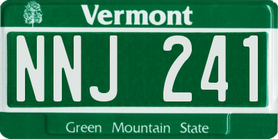 VT license plate NNJ241