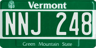 VT license plate NNJ248