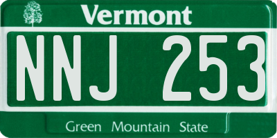 VT license plate NNJ253