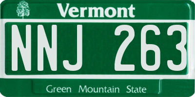 VT license plate NNJ263