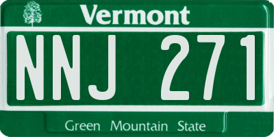 VT license plate NNJ271