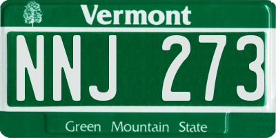 VT license plate NNJ273