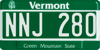 VT license plate NNJ280