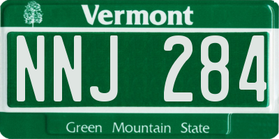 VT license plate NNJ284