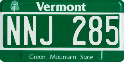 VT license plate NNJ285