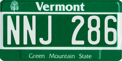 VT license plate NNJ286