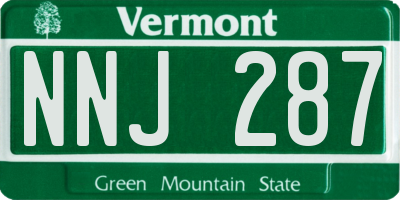 VT license plate NNJ287