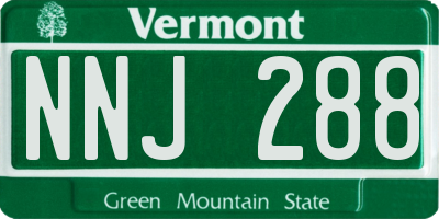 VT license plate NNJ288