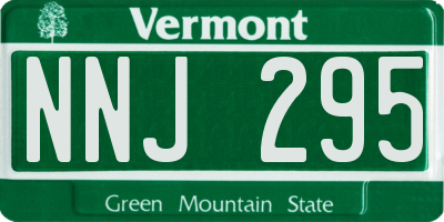 VT license plate NNJ295