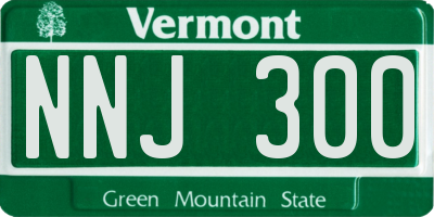 VT license plate NNJ300