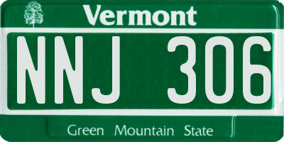 VT license plate NNJ306