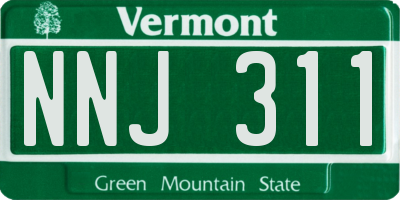 VT license plate NNJ311
