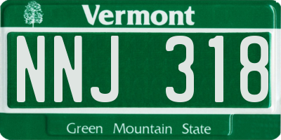 VT license plate NNJ318