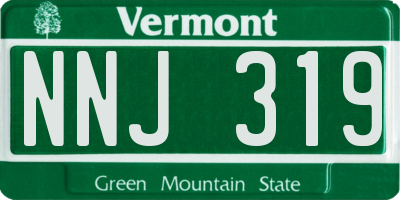 VT license plate NNJ319