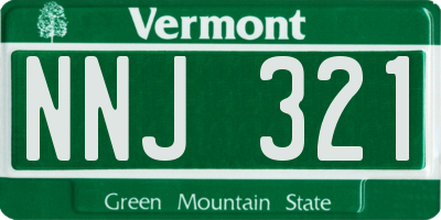 VT license plate NNJ321