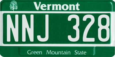 VT license plate NNJ328