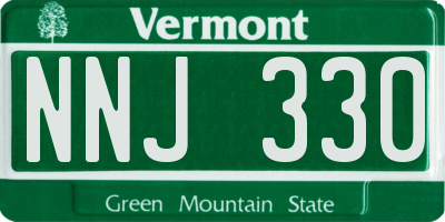 VT license plate NNJ330