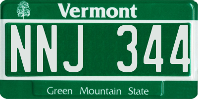 VT license plate NNJ344