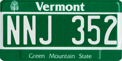 VT license plate NNJ352