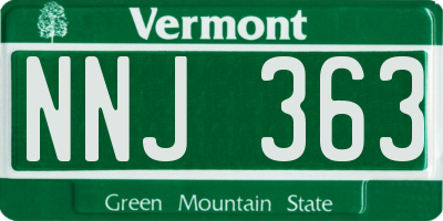 VT license plate NNJ363