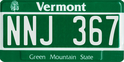 VT license plate NNJ367