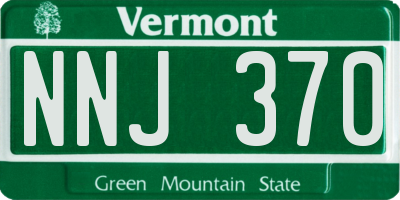 VT license plate NNJ370
