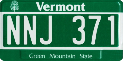 VT license plate NNJ371