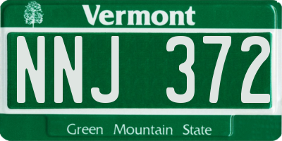 VT license plate NNJ372