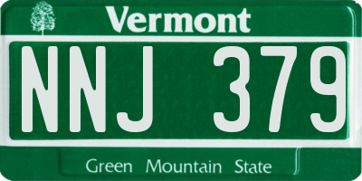 VT license plate NNJ379