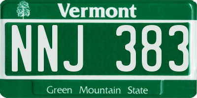 VT license plate NNJ383