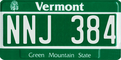 VT license plate NNJ384
