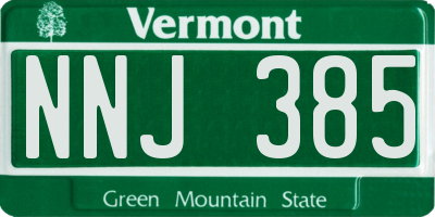 VT license plate NNJ385