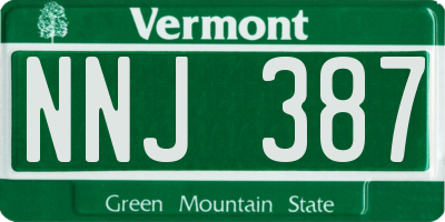 VT license plate NNJ387