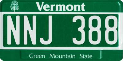 VT license plate NNJ388