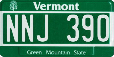 VT license plate NNJ390