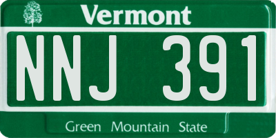 VT license plate NNJ391
