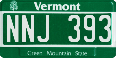 VT license plate NNJ393