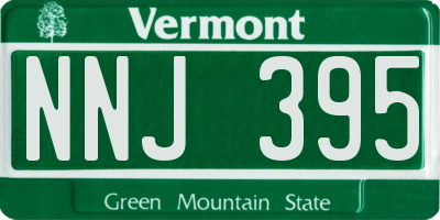 VT license plate NNJ395