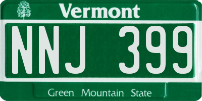 VT license plate NNJ399