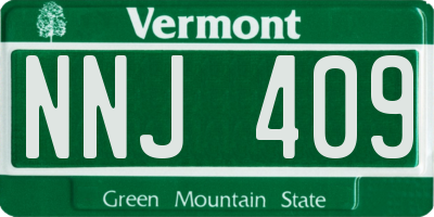 VT license plate NNJ409