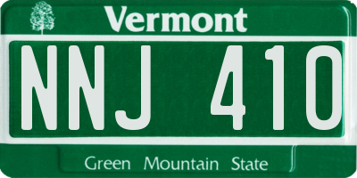 VT license plate NNJ410