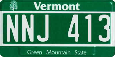 VT license plate NNJ413