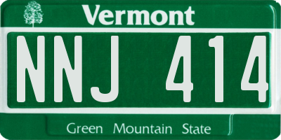VT license plate NNJ414