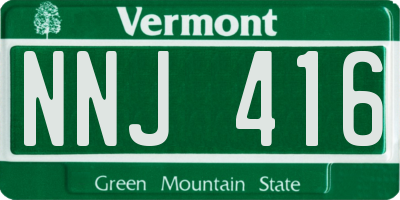 VT license plate NNJ416