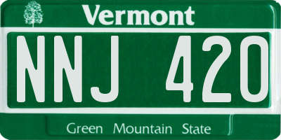 VT license plate NNJ420