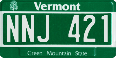 VT license plate NNJ421