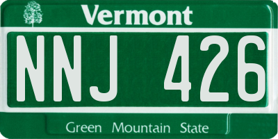 VT license plate NNJ426